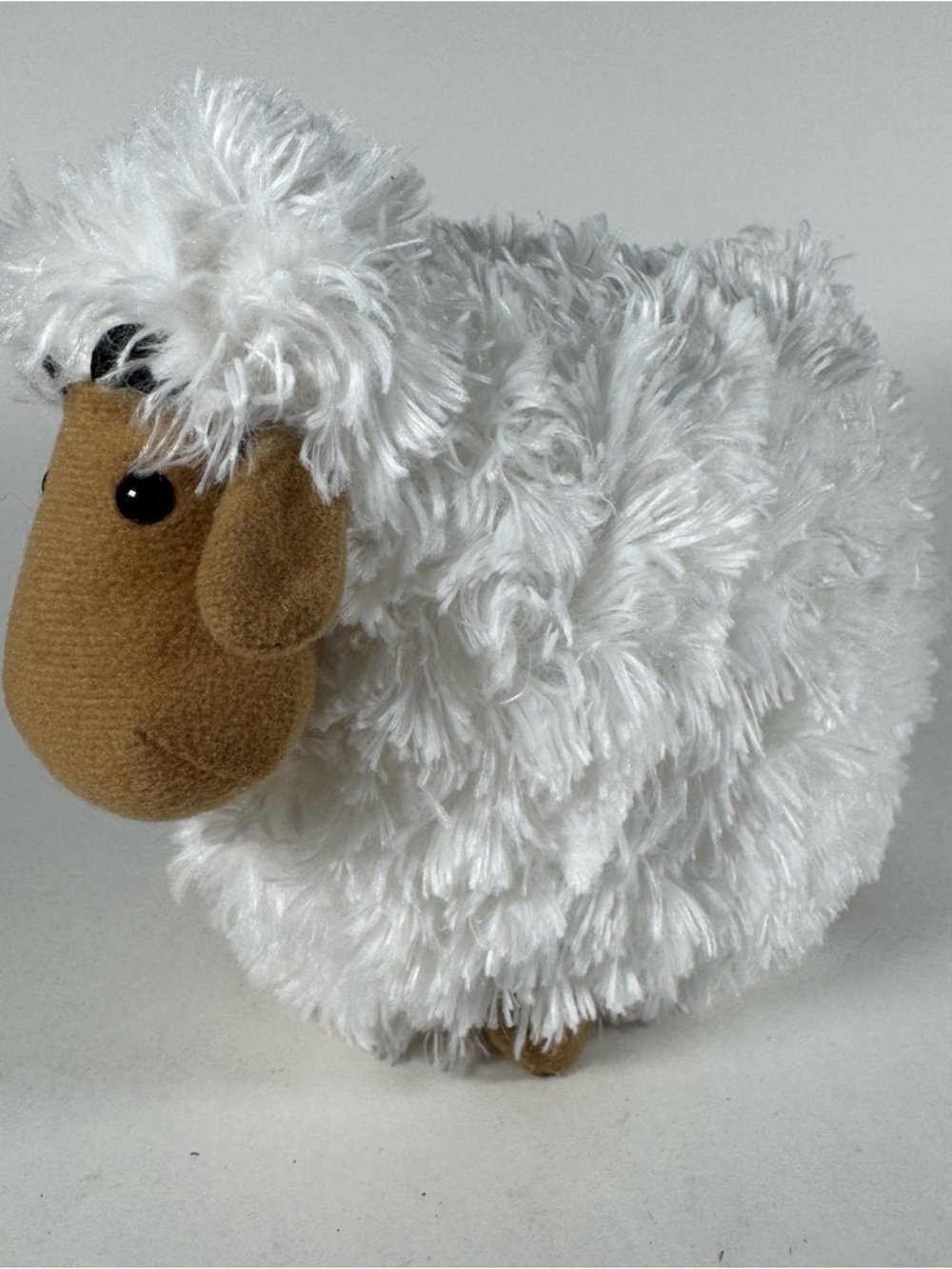 The Goring London Plush Baaa-bara Sheep Lamb 8" White Brown Shaggy Stuffed Toy